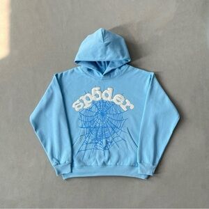 Spider Blue Hoodie Sweater
